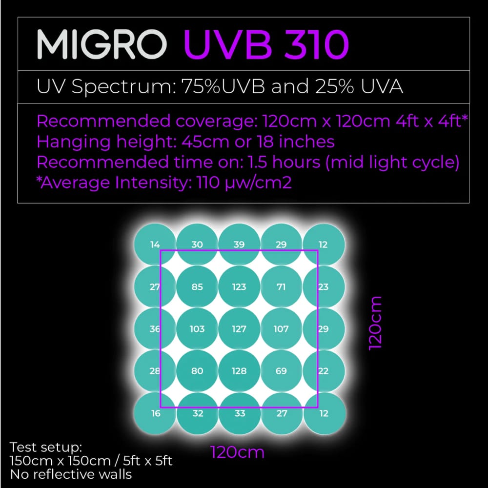 MIGRO UVB 310 fixture and fluorescent tube - ARAY • LED •